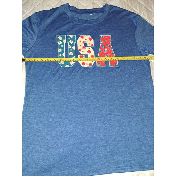 Women's Blue USA T-Shirt Size Large - Picture 3 of 6